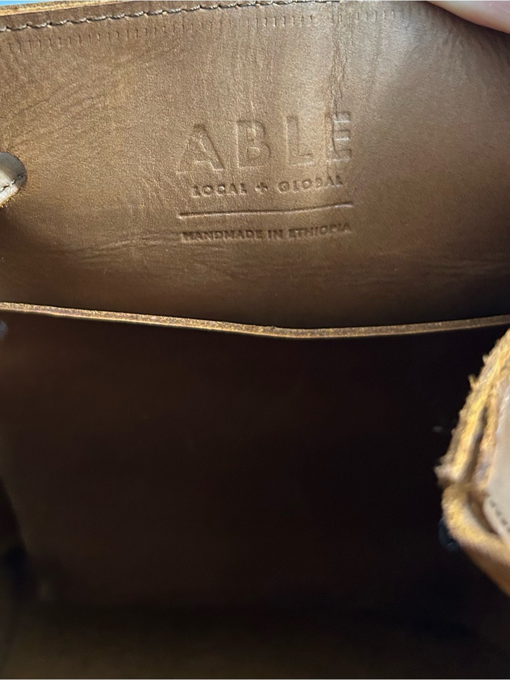 ABLE April Leather convertible backpack bag - Picture 11 of 13